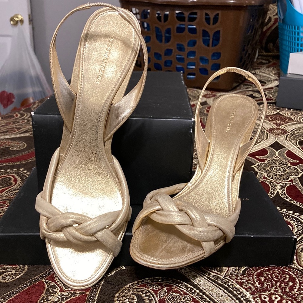 Soft Gold Braided Heels 👠